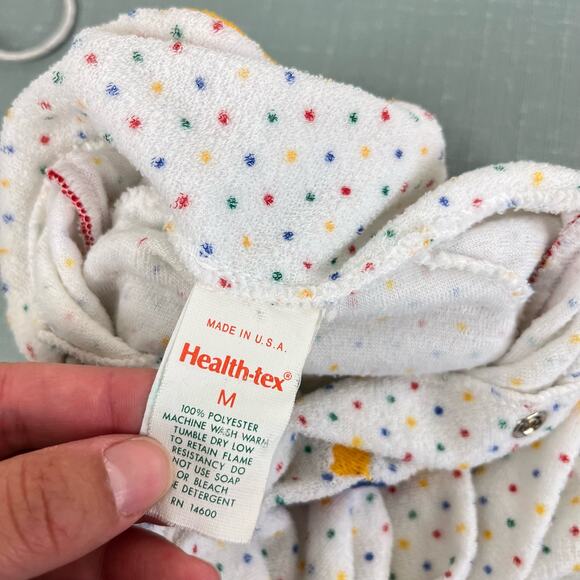 Vintage Healthtex Rainbow Polka Dot Coverall Medium USA - Picture 4 of 7